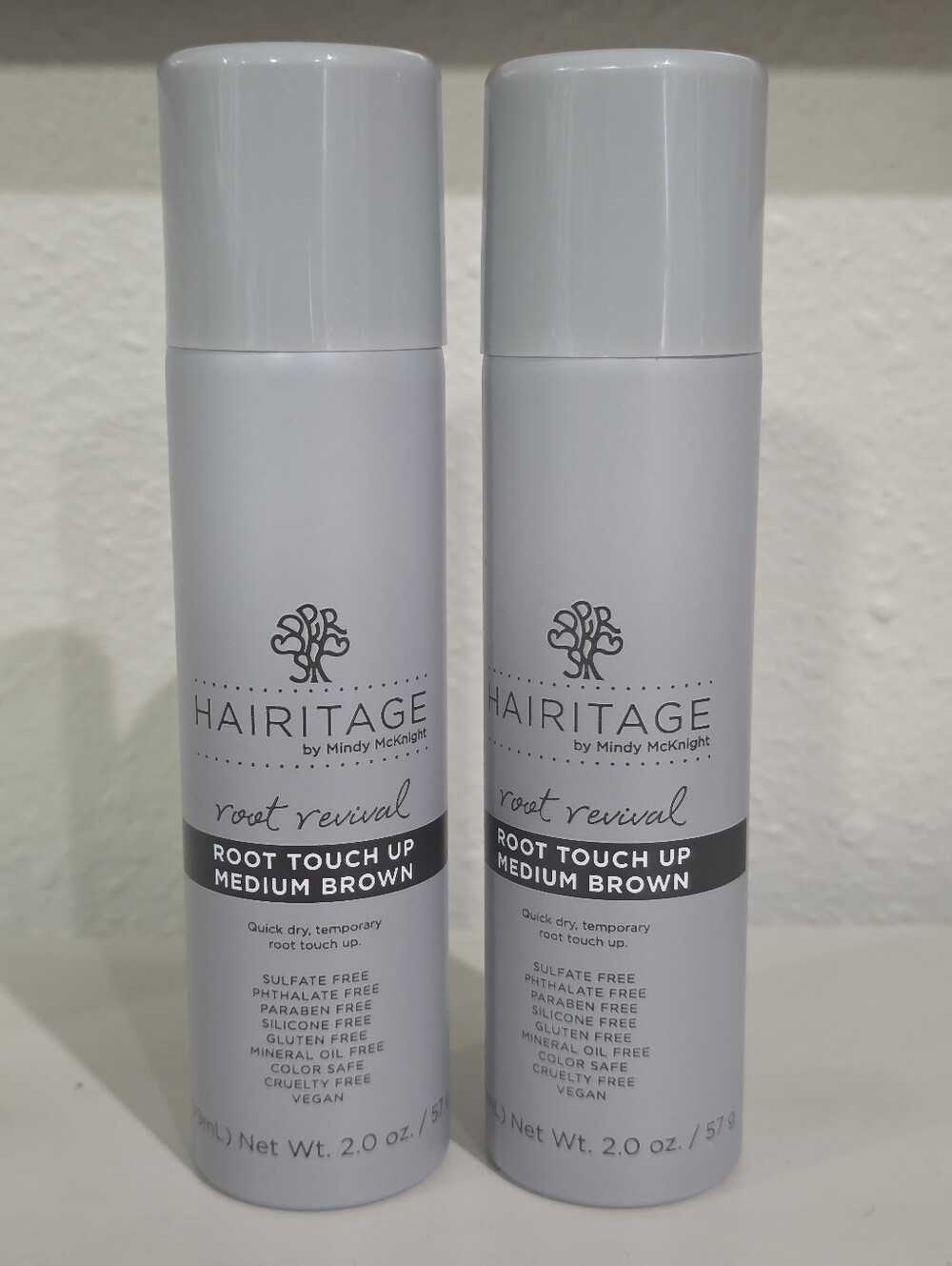 2 New HAIRITAGE by Mindy McKnight Root Revival Touch Up MEDIUM‎ BROWN